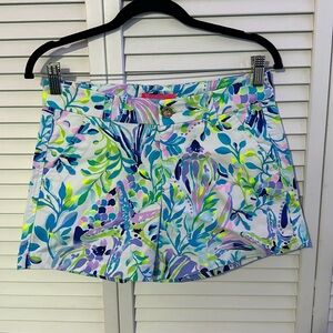 NWT Lily Pulitzer Kellar stretch short white Shell Beach 4